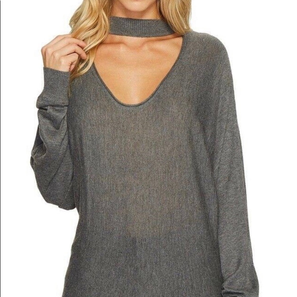 SPLENDID WOMENS CUT-OUT TWO-WAY PULLOVER SWEATER